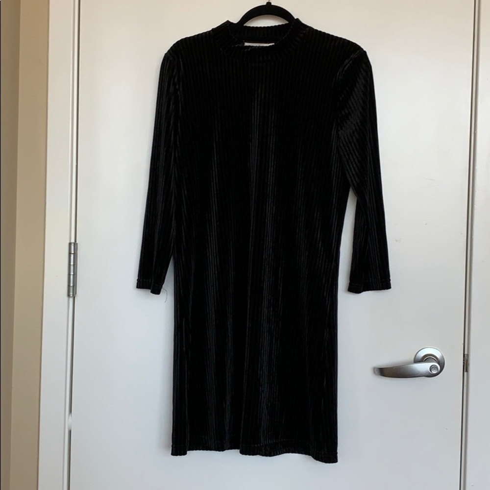 Velvet Mock Neck Dress